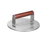 BS-VOG 8.5 Inch Smashed Burger Press, 1.15kg Heavy Weight with Wood Handle, Stainless Steel Burger Smasher for Meat, Patty, Steak, Bacon, Sausages, Professional Barbecue Griddle Accessories Tool
