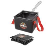 BS-VOG Grill Brush Dunk Tank, Collapsible Water Bucket with Sturdy Handles for Grill Brush Bristle Free, Stable Square Water Basin for BBQ Steam Cleaning (Only Soak Basin No Grill Brush)