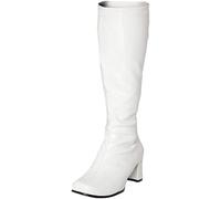 (BS12733) - New Ladies Womens Fancy Dress Party GO GO Boots 1960s & 1970s Retro (12 UK, White)