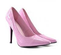 (BS12924/25/26) - New Mens Womens Drag Queen Cross Dresser HIGH Heel Round Toe OR Pointed Toe OR PEEP Toe Court Shoes Big Sizes UK 9,10,11,12 (9UK / EU43, 924 - Pink Patent)