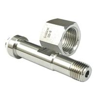 BS341-8 To 1/4" NPT Male SUS316L Stainless Pipe Fitting Connector Coupler Adapter For Gas cylinder valve