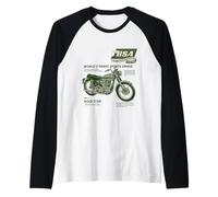 BSA 500cc Gold Star Road Racer Motorcycle Raglan Baseball Tee