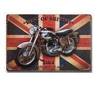 Bsa Golden Flash Motorcycle Tin Sign Metal Sign Art Collection TIN SIGN 7.8X11.8 INCH