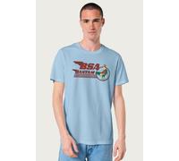 BSA Men's Bantam Motorcycles Cockerel Logo T-Shirt in Light Blue | Size: 2XL BSA Light Blue 2XL