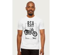 BSA Men's Motorcycles 500 Gold Star Road Racer T-Shirt in White | Size: Medium BSA White M