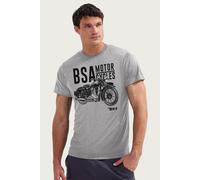 BSA Men's Motorcycles Golden Flash T-Shirt in Mid Grey | Size: 2XL BSA Mid Grey 2XL