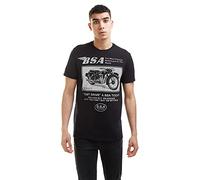 BSA Motocycles Men's TEST DRIVE Regular Fit Crew Neck Short Sleeve T - Shirt, Black (Black Blk), Small (Manufacturer Size:SMALL)