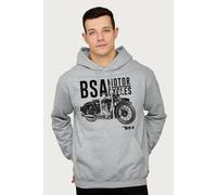 BSA Motorcycles Golden Flash Hooded Sweatshirt in Mid Grey | Size: 2XL BSA Mid Grey 2XL