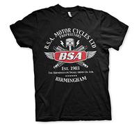 BSA Officially Licensed Motor Cycles Sparks Mens T-Shirt (Black), Large
