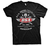 BSA Vintage Motorcycles Birmingham Motorbike Men T Shirt Printed Black Tee Graphic Top Tee for Men