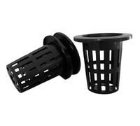 bsamouldings 25x Hydroponic Pots - 2.75in Net Pots - For Vegetable Growing & Gardening Netted Baskets - Round Black Plant Pot