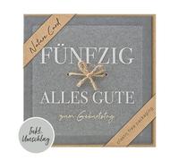 bsb 50th Birthday Card - Nature Card - Sustainable Birthday Cards with Envelope - Birthday Card Women & Men - Congratulations Card 15.5 x 15.5 cm