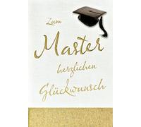 bsb 631108-2 Greeting Card for Master Hat with Text Envelope Cream