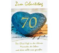 bsb 70th Birthday Card - Stone Heart