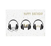 bsb Birthday Card Birthday Greetings Birthday Wishes - Headphones - Envelope Gold
