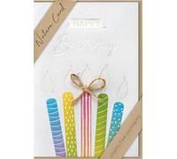 bsb - Birthday Card - Nature Card - Sustainable Birthday Cards - Birthday Cards with Envelope - Birthday Card Women & Men - Greeting Card 11.5 x 17 cm - Candles Motif