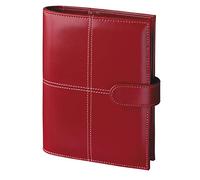BSB Diary Organiser Weekly Planner Appointment Calendar - 2022 - Approx. A6 - 1 Week = 2 Pages - Fashion, Cherry Red - Ring Binder with 6-Hole Punch, Refillable - Model Compact, 02-0421