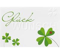 bsb Greeting Card Birthday Card with Clover Leaves