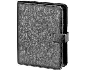 BSB Manager 02-0500 Diary Organiser Weekly Planner Appointment Calendar - 2022 - Approx. A5 - 1 Week = 2 Pages - Soft Film, Black - Ring Binder with 6-Hole Punch, Refillable - Model Manager