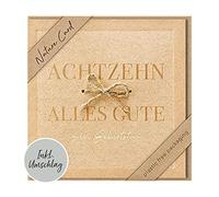 bsb Nature Card for 18th Birthday - Sustainable Birthday Cards with Envelope - Birthday Card Women & Men - Congratulations Card 15.5 x 15.5 cm