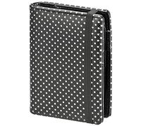 BSB Pocket 02-0309 Diary Organiser Weekly Planner Appointment Calendar 2026 Approx. A7 1 Week = 2 Pages Soft Film Black with White Dots Ring Binder with 6-Hole Punching Refillable