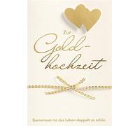 BSB Wedding Card Greetings Card for Gold Wedding Anniversary - Collage - Text Card - Envelope Gold