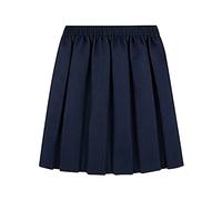 BSBAAA FASHIONS® Girls Back to School Uniform Skirts - Kids Summer Formal Dress Bottom Round Elasticated Waist Box Pleated Stretch Skirt (Navy, 9-10 Years)