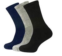 BSBAAA FASHIONS® Pack of 6 Men’s Cotton Rich Plain Athletic Training Workout Sports Socks, Ladies Breathable Crew Sportswear Walking Sock (Charcoal, 6-11)