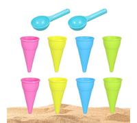 Bsbkoj 10-Piece Ice Bucket Beach Sand Mould | Ice Cream Set | for Birthday Carnival School Learning Activities Summer