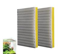 Bsbkoj Aquarium Filter Pad, 2 x Fish Tank Filter Floss, Flexible Cuttable Strainer Roll for Freshwater & Saltwater Tanks, Turtle & Garden Plant Supplies, (1 Rolls White)