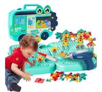 Bsbkoj Building Toys with Screwdriver, Educational Kids Tool Set & Assembly Toy Box, Hands-On Feature, Engineering Toys to Improve Skills for Boys and Girls STEM Learning Play Activities