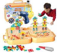 Bsbkoj Building Toys with Screwdriver, Educational Kids Tool Set & Assembly Toy Box, Hands-On Feature, Engineering Toys to Improve Skills for Boys and Girls STEM Learning Play Activities