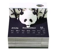 Bsbkoj Calendar 2026-2.36 Inc Wall Calendar for Carving Tears Decorative with Planning Desktop Planner for Bookshelf Bedroom Study Cute Panda Theme Adult Kids Teacher