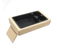 Bsbkoj Car Console Drink Holder PU Leather Multifunctional Car Accessories Centre Console Storage Box for Vehicle SUV Road Trip Travel Camping Long Drive Trip Activities