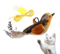 Bsbkoj Chirping Bird Cat Toy, Interactive Chew Toy for Cats, 4.33x1.97x1.57 Inches Simulated Kitten Chewing Device for Bored Indoor Pets Stress Relief Playing Tool