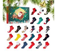 Bsbkoj Christmas Countdown Calendar, Christmas Countdown 24-Day Funny 2025, Soft Novelty Festive Socks Set, for Adults, Teenagers, Men, Women, for Holidays, Birthdays, Parties at Home
