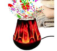 Bsbkoj Christmas Projector Light, Snowflake Flame Projector, Holiday Lamp