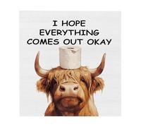 Bsbkoj Cow Sign, Wooden Western Animal Table Decoration as a Centre for the Table, Cow Home Decoration, for Kitchen, Office, Home, Wedding, Desk, Fireplace, Sims, Bar, Fireplace and Cabinet