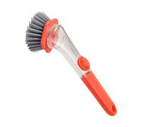 Bsbkoj Dish Brush with Soap Dispenser - Ergonomic Manual Scrubber Cleaning Brush for Dishes - for Cookers, Sink, Kitchen, Home, Dorm, Housekeeping, Housekeeping