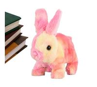 Bsbkoj Easter Bunny, Interactive Stuffed Animal, Wiggling Ears & Twitching Nose, Realistic Rabbit Plush with Sounds, Animated Toy with Playful Style, for Boys and Girls