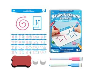 Bsbkoj Educational Toy, 20-Piece Brain Training, Logic Learning Cards with Tracking Feature, Durable Mind Development Board, Cognitive Agility Set with Modern Design, Learning Tool for Coordination