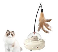 Bsbkoj Electric Interactive Cat Toy, Feather Cat Toy, Cat Toys with Feather, Cat Teaser Wand, Interactive Cat Teaser, Rechargeable Electric Sensing Pet Toys for Chasing and Hunting