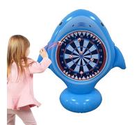 Bsbkoj Giant Shark Target, Inflatable Dart Board, 51.18 inches with Floating Base, Durable PVC Water Game, Animal Shape with Scoring Zones, Toss for Families and Parties