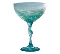 Bsbkoj Glasses for cocktails - drinking vessels with sea wave pattern design - cocktail glasses for cocktails and other drinks - for home, holiday, family, dining room, banquets, women and