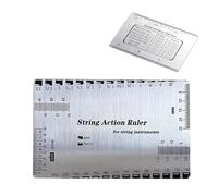 Bsbkoj Guitar String Measuring Tool, String Action Ruler, Stainless Steel Line Height Measuring Tool, Multifunctional Precision Action, Bass Setup Accessories for Banjo