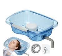 Bsbkoj Hair Washing Basin, Bedside Shampoo Bowl, Portable Comfortable Tray, Design, Easy Drainage, for Elderly, Disabled, Patients, Home Care, Hospital, Travel, Winter Use