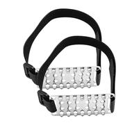 Bsbkoj Ice Grip Aids for Shoes - 26 Winter Spikes with Grip Aids - 2 Parts Boot Spikes | For Morning Walks Fishing Hiking Mountaineering Climbing Commuting and Work