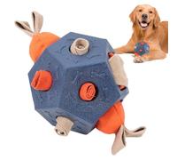 Bsbkoj Interactive Dog Toys, Treat Dispensing Ball, Chew Squeaky Toy, Teeth Cleaning Sniffing Enrichment, 5.31 x 5.12 x 4.33 Inches, for Small, Medium, Large Breeds and Relaxing Play