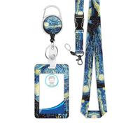 Bsbkoj Lanyard with Holder - Badge Carabiner Keyring, Retractiler Name Plate with Carabiner and Key Ring and Ticket Holder for Security Personnel