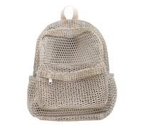 Bsbkoj Mesh Beach Bag, With Breathable Net Construction, 23.5x10x29.5cm, Women Travel Backpack, See Through Day Pack, Lightweight Storage Carrier, For Leisure School Vacation Boy And Girls Use